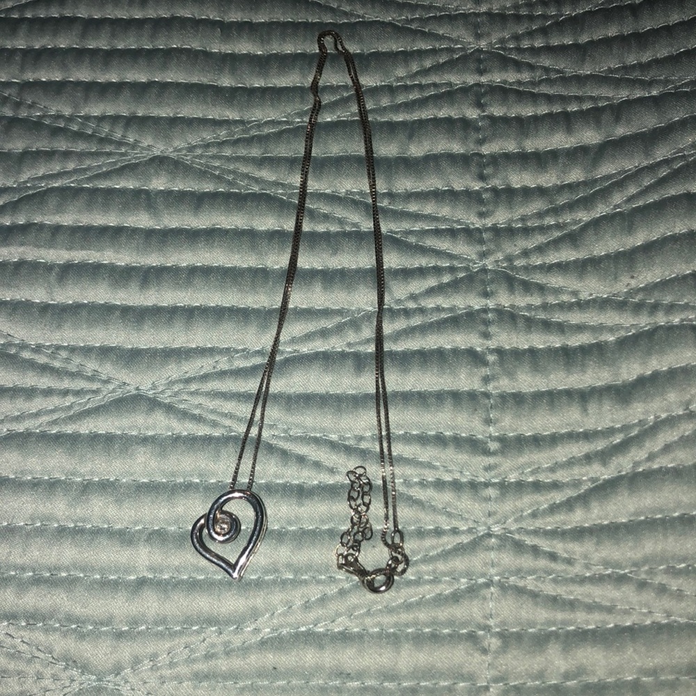 Heart shaped diamond necklace